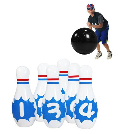 Giant 61cm Inflatable Bowling Set for Kids Indoor or Outdoor ACTIVE FUN Family Game - Go2buy Australia