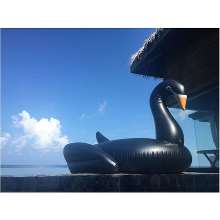 Giant Inflatable Black Swan Pool Float Raft 190*170*120cm - Go2buy Australia