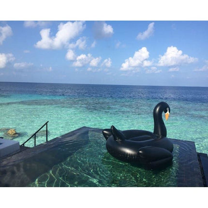 Giant Inflatable Black Swan Pool Float Raft 190*170*120cm - Go2buy Australia