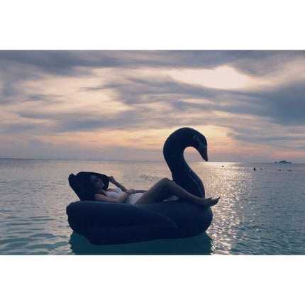 Giant Inflatable Black Swan Pool Float Raft 190*170*120cm - Go2buy Australia