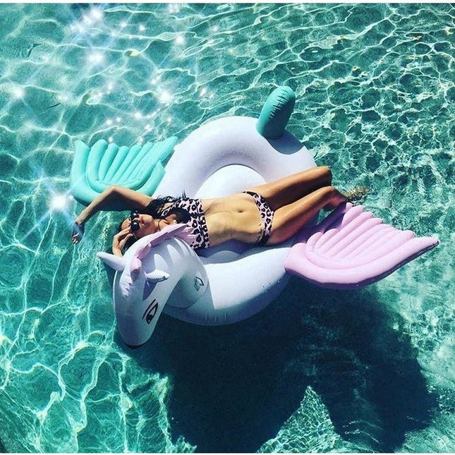 Giant Inflatable Candy Unicorn Pool Float Raft 240*240*120cm - Go2buy Australia
