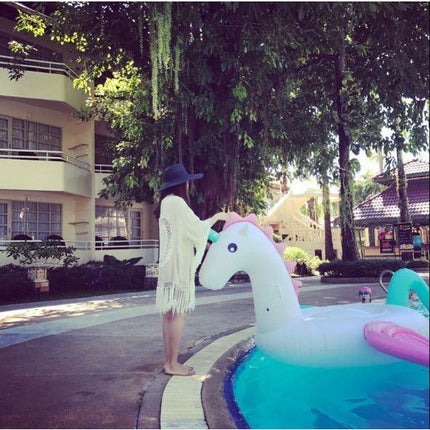 Giant Inflatable Candy Unicorn Pool Float Raft 240*240*120cm - Go2buy Australia
