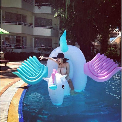 Giant Inflatable Candy Unicorn Pool Float Raft 240*240*120cm - Go2buy Australia