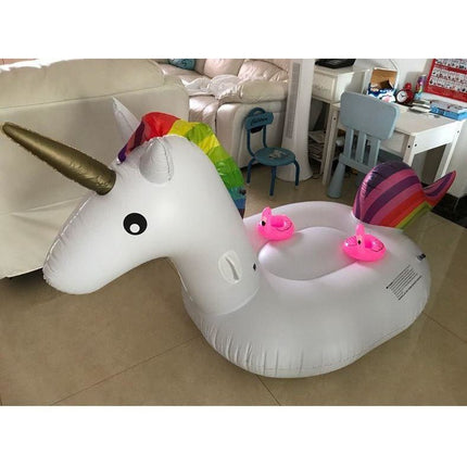 Giant Inflatable Rainbow Unicorn Pool Float Raft 200*100*90cm - Go2buy Australia