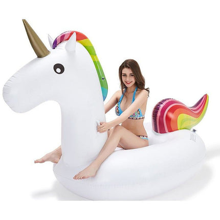 Giant Inflatable Rainbow Unicorn Pool Float Raft 275*140*120cm - Go2buy Australia