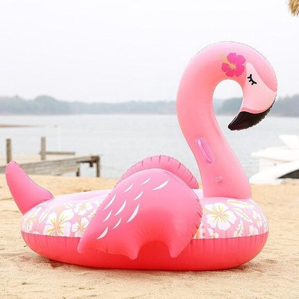 Giant Inflatable Sleeping Pink Flamingo Pool Float Raft 150*105cm - Go2buy Australia