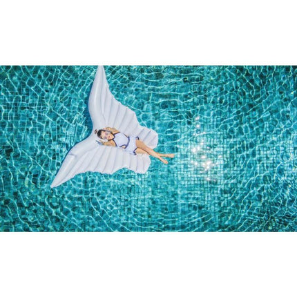 Giant Inflatable White Angel Wings Pool Float Raft 250*180cm - Go2buy Australia
