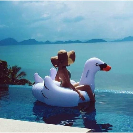 Giant Inflatable White Swan Pool Float Raft 150*105cm - Go2buy Australia