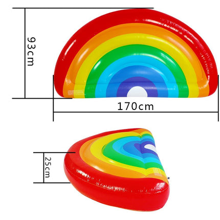 Giant Rainbow Float Luxe Lie - On Inflatable Summer Fun Pool Beach - Go2buy Australia