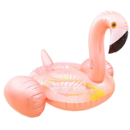 Glitter Giant Inflatable Rose Gold Flamingo Pool Float Raft 192*180*115cm - Go2buy Australia