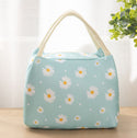 Insulated Daisy Lunch Bag Tote Container For Women Kids Office Work School (6 Colors Available)