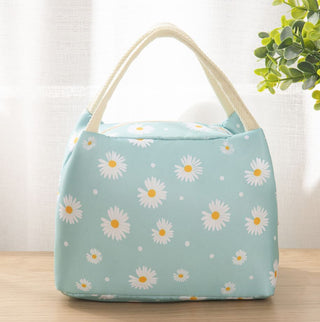 Buy green Insulated Daisy Lunch Bag Tote Container For Women Kids Office Work School (6 Colors Available)