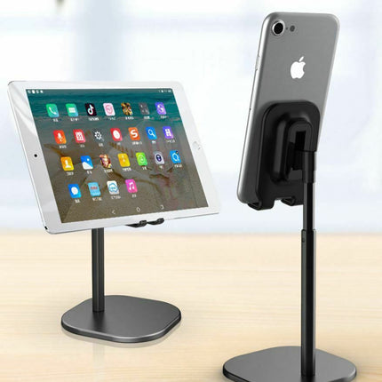Height Adjustable Mobile Phone Holder Ipad Tablet Desk Top Stand Aluminium iPhone Mount - Go2buy Australia