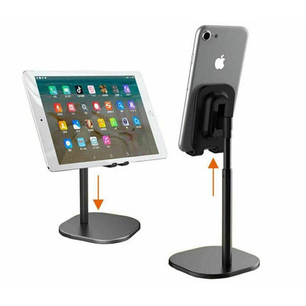 Height Adjustable Mobile Phone Holder Ipad Tablet Desk Top Stand Aluminium iPhone Mount - Go2buy Australia