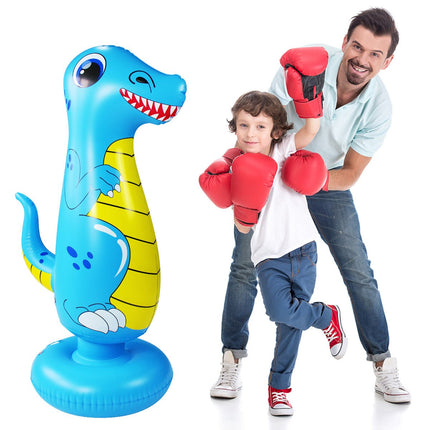 Inflatable Boxing Punching Tower Bag Dinosaur Free Standing With Bounce Back 120cm - Go2buy Australia