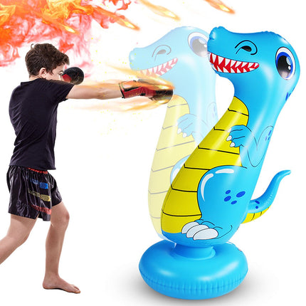 Inflatable Boxing Punching Tower Bag Dinosaur Free Standing With Bounce Back 120cm - Go2buy Australia