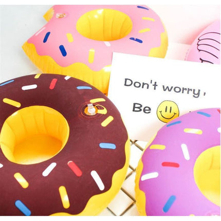 Inflatable Donut Drink Cup Holder Float For Party - Go2buy Australia