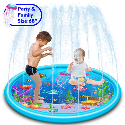Inflatable Jellyfish Premium Splash Play mat Water Sprinkle Spray pad Toys 170cm - Go2buy Australia