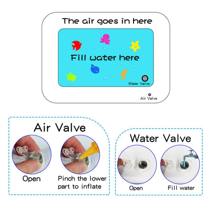 Inflatable Mermaid Premium Play mat Tummy time Water Toys for Babies and Toddlers 50*70cm - Go2buy Australia