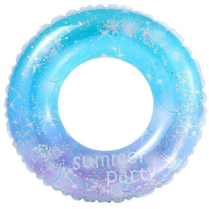 Inflatable Pool Float Swim Ring Blue Sky Star Glitter 90cm - Go2buy Australia