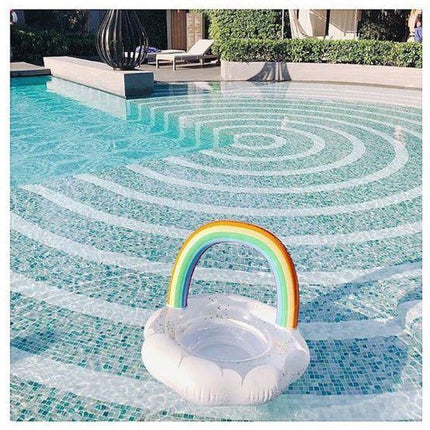 Inflatable Pool Float Swim Ring For Baby Rainbow - Go2buy Australia