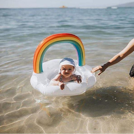 Inflatable Pool Float Swim Ring For Baby Rainbow - Go2buy Australia