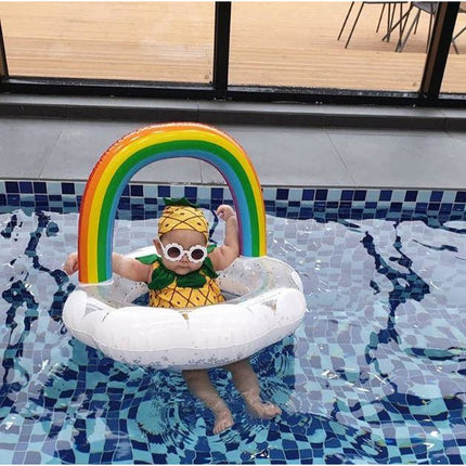 Inflatable Pool Float Swim Ring For Baby Rainbow - Go2buy Australia