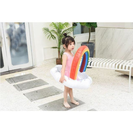 Inflatable Pool Float Swim Ring For Baby Rainbow - Go2buy Australia