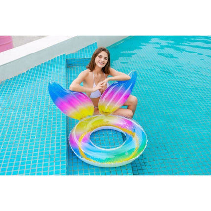 Inflatable Pool Float Swim Ring Mermaid Tail - Go2buy Australia