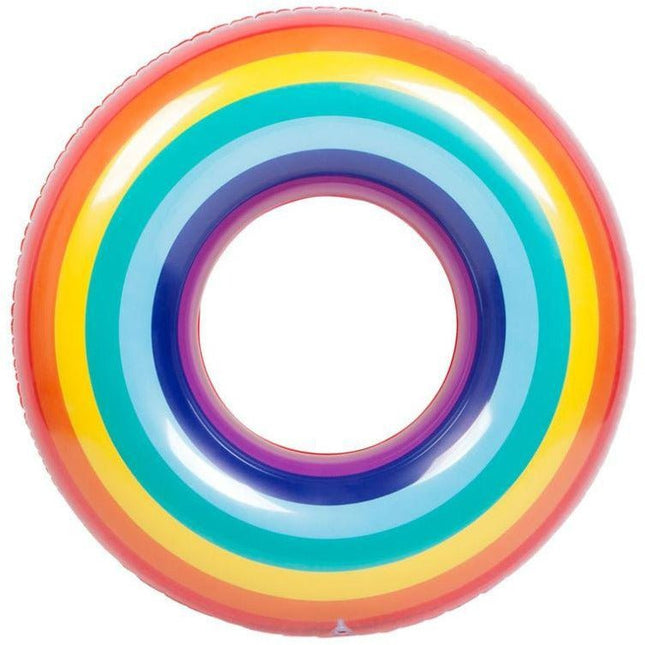 Inflatable Pool Float Swim Ring Rainbow 120cm - Go2buy Australia