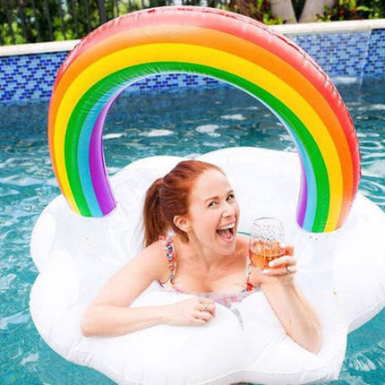 Inflatable Pool Float Swim Ring Rainbow And Cloud - Go2buy Australia