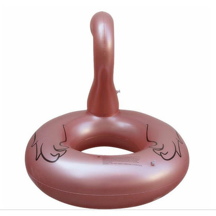 Inflatable Pool Float Swim Ring Rose Gold Flamingo 120cm - Go2buy Australia