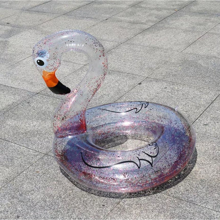 Inflatable Pool Float Swim Ring Transparent Flamingo Unicorn - Go2buy Australia