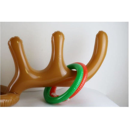Inflatable Reindeer Antler Ring Toss Game Toys for Christmas Party - Go2buy Australia