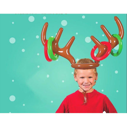 Inflatable Reindeer Antler Ring Toss Game Toys for Christmas Party - Go2buy Australia