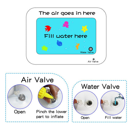 Inflatable Sea World Premium Play mat Tummy time Water Toys for Babies and Toddlers 50*70cm - Go2buy Australia