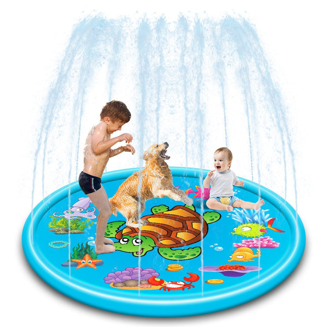 Inflatable Turtle Premium Splash Play mat Water Sprinkle Spray pad Toys 120cm - Go2buy Australia