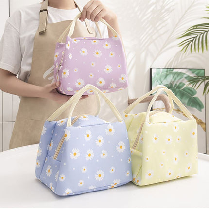 Insulated Daisy Lunch Bag Tote Container For Women Kids Office Work School (6 Colors Available) - Go2buy Australia