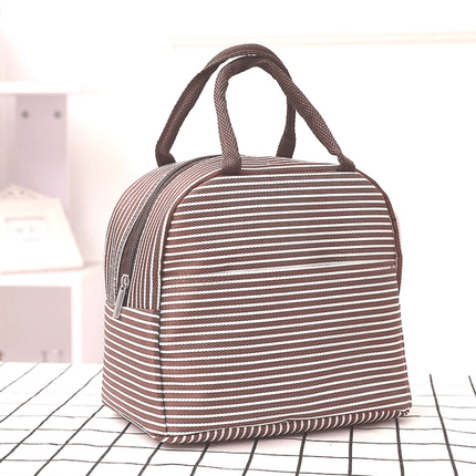 Insulated Strip Lunch Bag Tote Container For Women Kids Office Work School (6 Colors Available) - Go2buy Australia