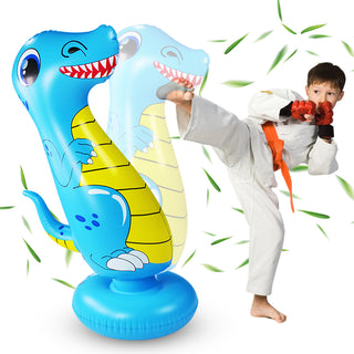 Inflatable Boxing Punching Tower Bag Dinosaur Free Standing  With Bounce Back 120cm