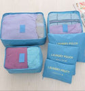 6PCS Travel Luggage Organizer Set Backpack Storage Pouches Suitcase Packing Bags(11 Colors Available)