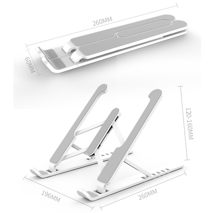 Laptop Foldable Stand Notebook Portable Macbook ABS Desk Holder Bracket - Go2buy Australia