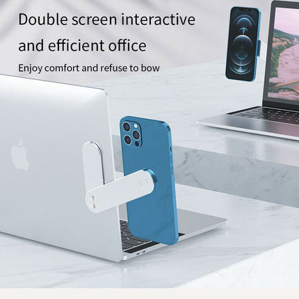 Laptop Phone Dual Screen Holder Notebook Expansion Bracket Side Mount Clip Magnetic Stand - Go2buy Australia