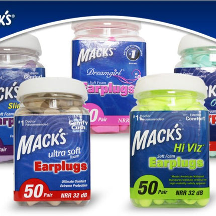 Mack's Ultra Soft Foam Earplugs 50 Pair Ear Plugs for Sleeping Snoring - Go2buy Australia