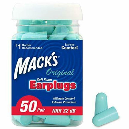 Mack's Ultra Soft Foam Earplugs 50 Pair Ear Plugs for Sleeping Snoring - Go2buy Australia
