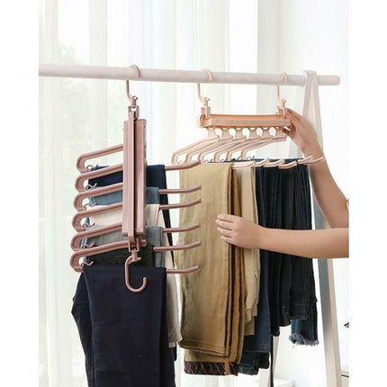 Magic Wonder Pants Hanger Space Saver Wardrobe Closet Organizer Rack Hook - Go2buy Australia