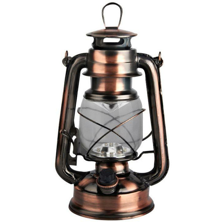 12 LED Vintage Hurricane Lantern with Built-in Dimmer - Standard & Rechargeable Types