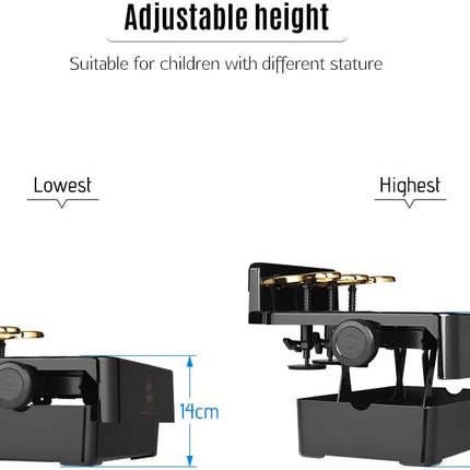 Piano Pedal Extender Bench for Kids Adjustable Height w/ 3 Foot Pedals - Go2buy Australia
