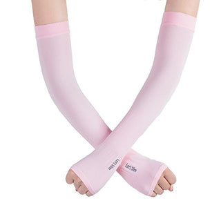 Buy pink UV Sun Protection Cooling Arm Sleeves With Thumb Hole For Basketball Running Cycling Golf (7 Colors Available)