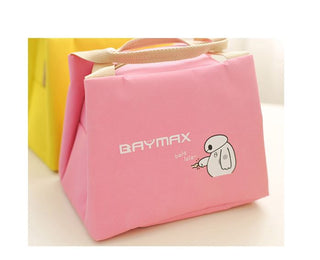 Buy pink-with-baymax Insulated Lunch Bag Tote Container For Women Kids Office Work School (9 Colors Available)